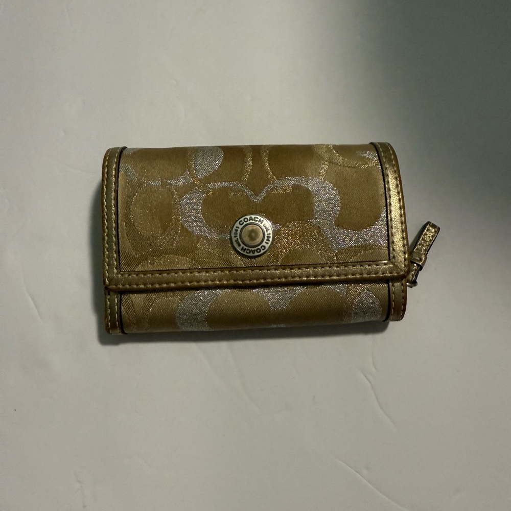Coach Metallic Gold Wallet